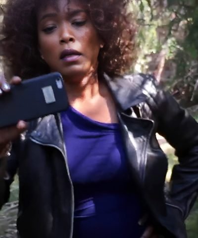 Angela Bassett Black Leather Jacket