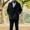 A Good Person 2023 Chinaza Uche Black Wool Peacoat