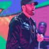 Eminem MTV Awards Black Leather Jacket