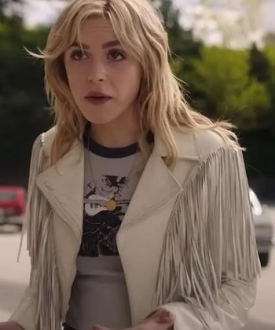 Totally Killer 2023 Kiernan Shipka Leather Jacket