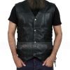 Norman Reedus Black Leather Vest