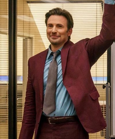 Chris Evans 2023 Maroon Suit