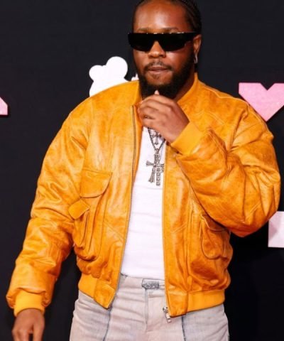 Shameik Moore MTV Awards Brown Leather Jacket