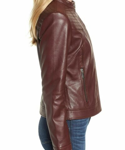 Women's Classic Motorcycle Leather Jacket