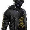 Cyborg Cyberpunk 2077 Black Leather Jacket