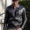 David Beckham Brown Leather Jacket