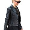 Jennifer Lawrence Black Leather Blazer