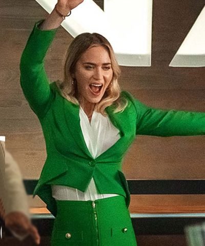 Pain Hustlers 2023 Emily Blunt Green Blazer