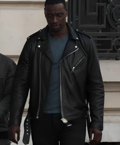 Assane Lupin S01 Black Biker Leather Jacket