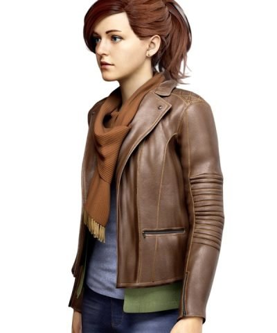 Spider-Man Mary Jane Brown Leather Jacket