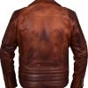 Women's Motorcycle Brown Distressed Leather Jacket