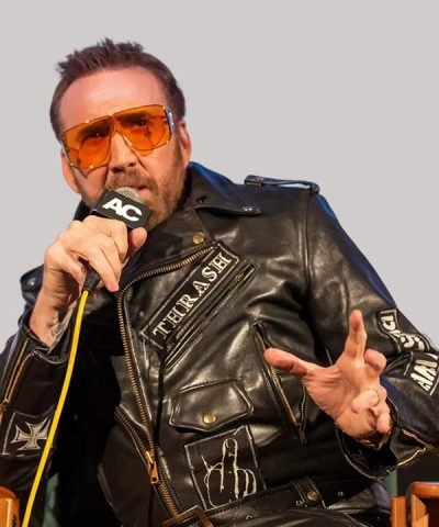 Nicolas Cage Dream Scenario 2023 Biker Leather Jacket