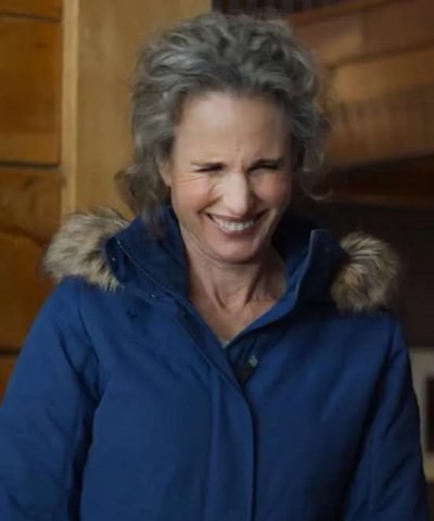 Andie MacDowell Blue Polyester Jacket