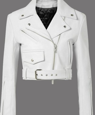 White Leather Jacket For Women