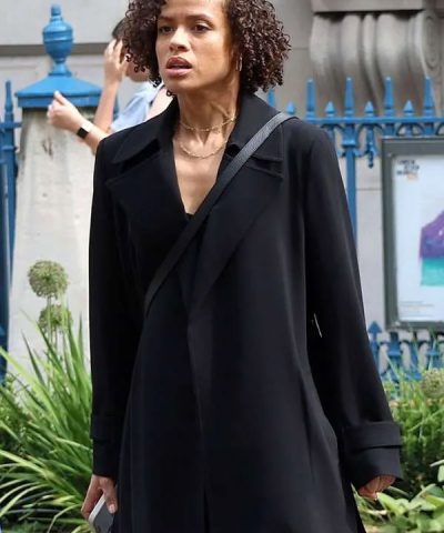 Gugu Mbatha-Raw Lift Abby Black Trench Coat