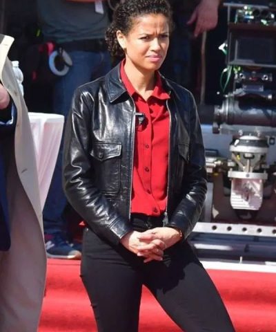 Lift 2024 Gugu Mbatha-Raw Black Leather Jacket