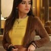 Isabela Merced Madame Web Movie 2024 Brown Jacket