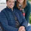 Dan Jeannotte Our Christmas Mural Movie 2023 Blue Puffer Jacket