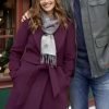 Mystery on Mistletoe Lane 2023 Heidi Wicks Purple Trench Coat