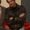 Alfonso De Portago Ferrari Brown Bomber Leather Jacket