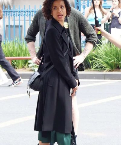 Gugu Mbatha-Raw Lift 2024 Abby Black Trench Coat