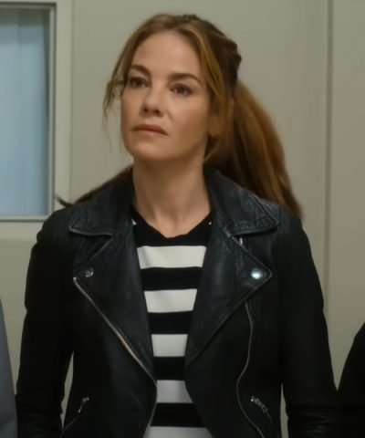 The Family Plan Michelle Monaghan Black Leather Jacket