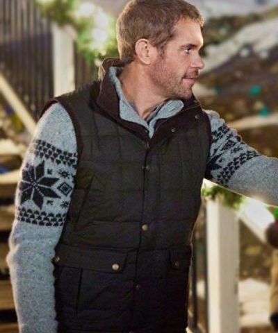 Peter Navigating Christmas Stephen Huszar Brown Quilted Vest