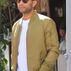 John Legend Los Angeles Street Style Brown Bomber Jacket