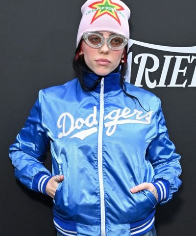 Billie Eilish Dodgers 2023 Blue Bomber Jacket