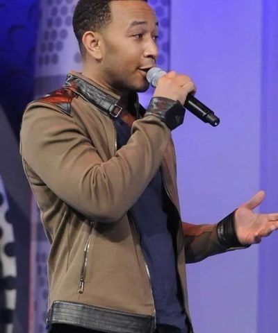 American Singer John Legend BET Studios Brown Jacket