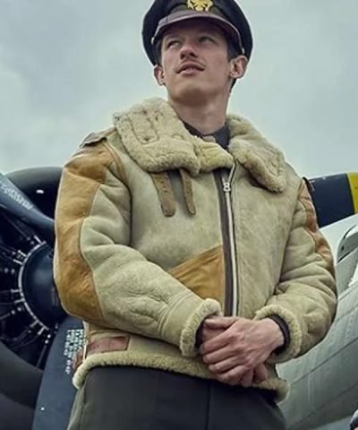 Maj. John 'Bucky' Egan Masters of the Air Shearling Leather Jacket