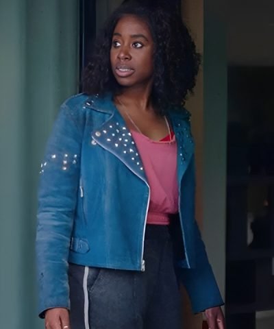 TV Series Culprits Kirby Blue Studded Leather Jacket