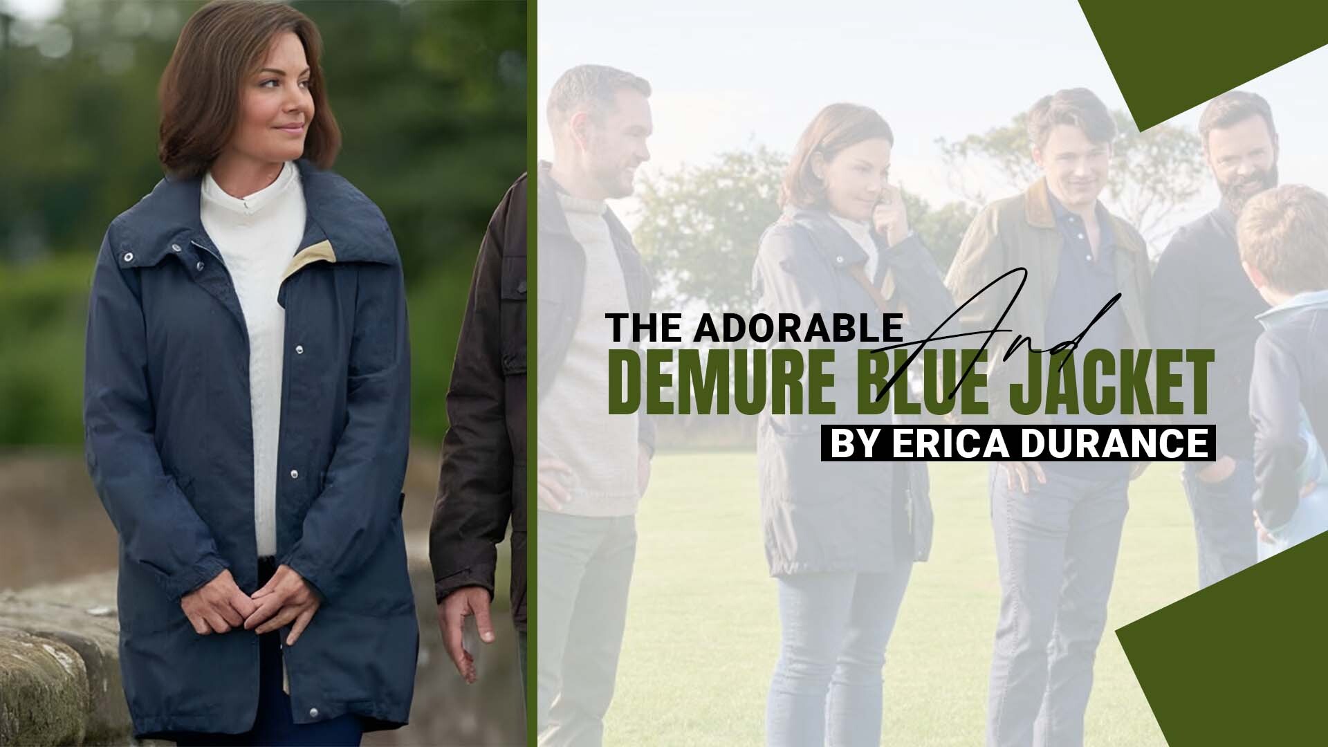 The Adorable And Demure Blue Jacket By Erica Durance