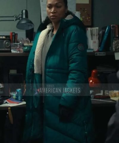 True Detective S04 Evangeline Navarro Puffer Hooded Coat