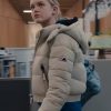 Fool Me Once 2024 Danya Griver Off White Puffer Hooded Jacket