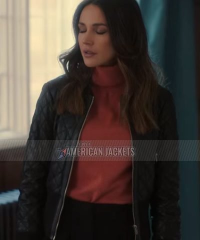 TV Series Fool Me Once 2024 Michelle Keegan Black Quilted Leather Jacket