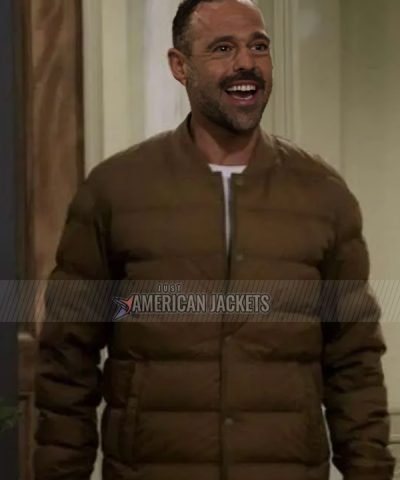 Frasier 2023 Chris Prinzo Brown Puffer Bomber Jacket