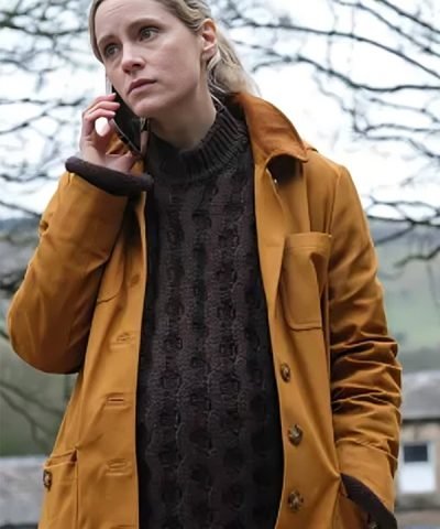 After the Flood Sophie Rundle Yellow Hooded Jacket