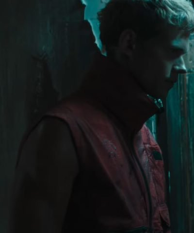 Bill Skarsgård Boy Kills World Boy Red Vest