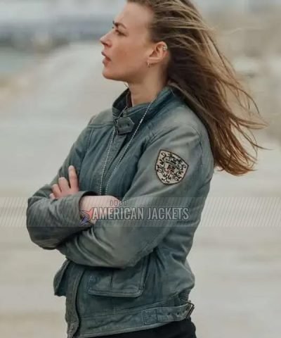 Blood Coast S01 Pax Massilia Jeanne Goursaud Gray Leather Jacket