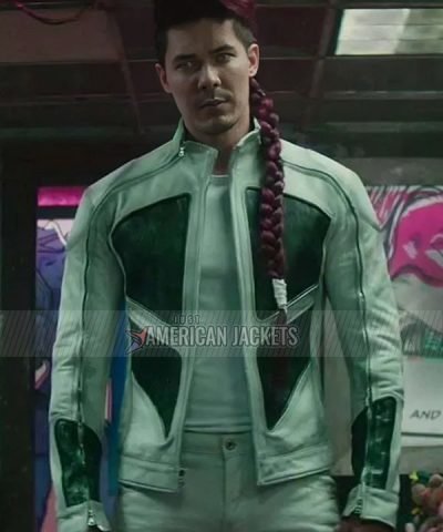 Deadpool 2 Lewis Tan Black and White Shatterstar Leather Jacket