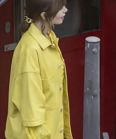 Emily Cooper Emily In Paris Tv Series S4 Lily Collins Yellow Cotton Jacket