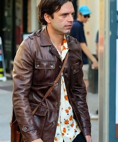 A Different Man Sebastian Stan Brown Leather Jacket