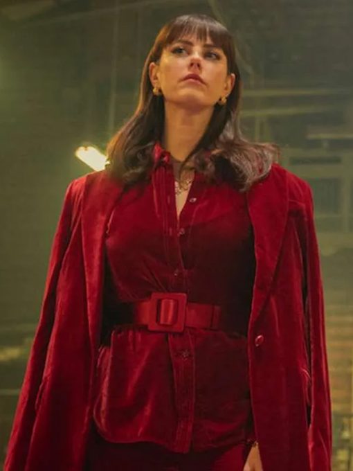 The Gentlemen 2024 Kaya Scodelario Red Blazer Coat