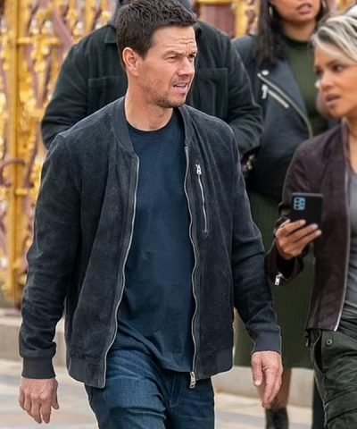 Mark Wahlberg The Union 2024 Black Leather Jacket