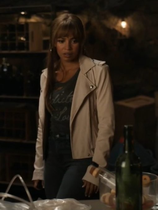 Wild Cards Max Mitchell White Leather Jacket