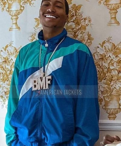 Demetrius 'Lil Meech' Flenory Black Mafia Family S02 Blue Track Jacket