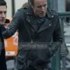 Berlin Station Rhys Ifans Black Biker Leather Jacket