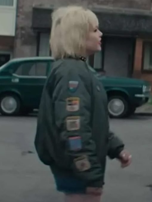 This Town 2024 Eve Austin Green Bomber Jacket