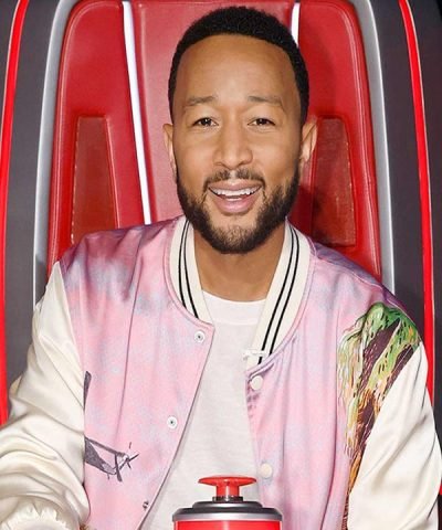 The Voice 2024 John Legend Printed Pink Bomber Jacket